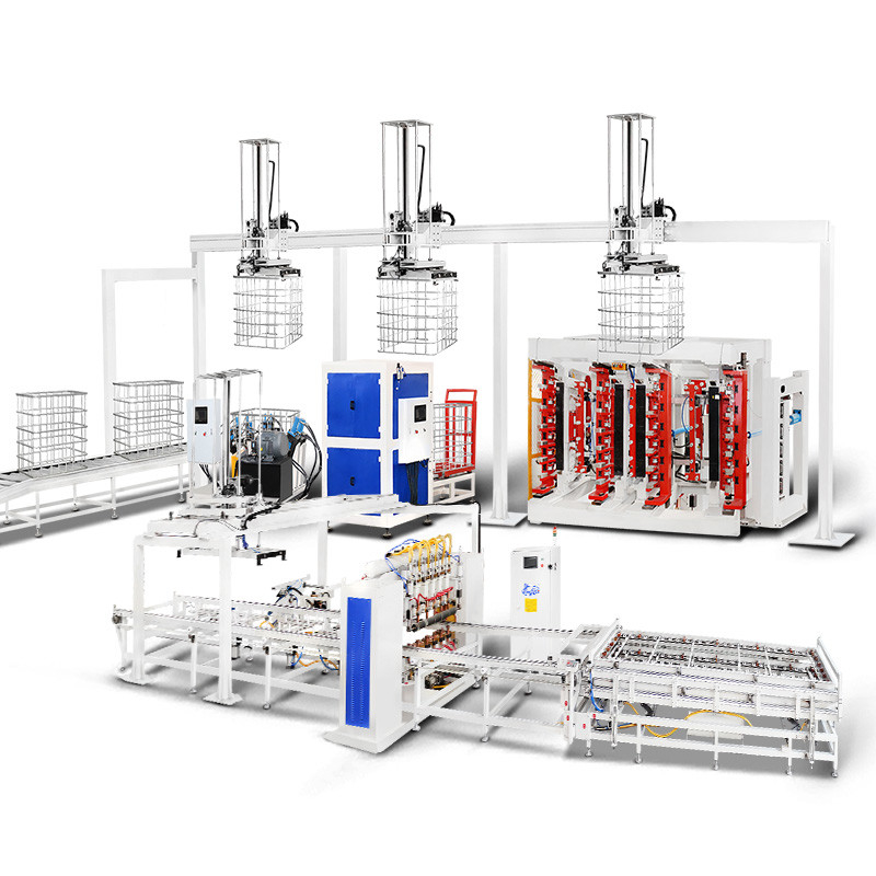 Εργοστάσιο Hwashi Δίκτυο IBC, γραμμή παραγωγής IBC Cage Frame, μηχανή κλειδώματος IBC Cage Frame