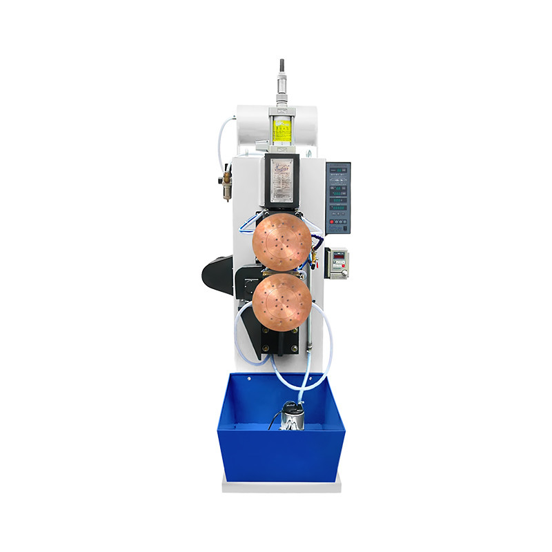 HWASHI Roller Spot Welder Εγγυητικός εξαερισμός σωλήνα Τήνιο μπορεί πλευρική ραφή μηχανή συγκόλλησης Roll to Roll Banner Welder