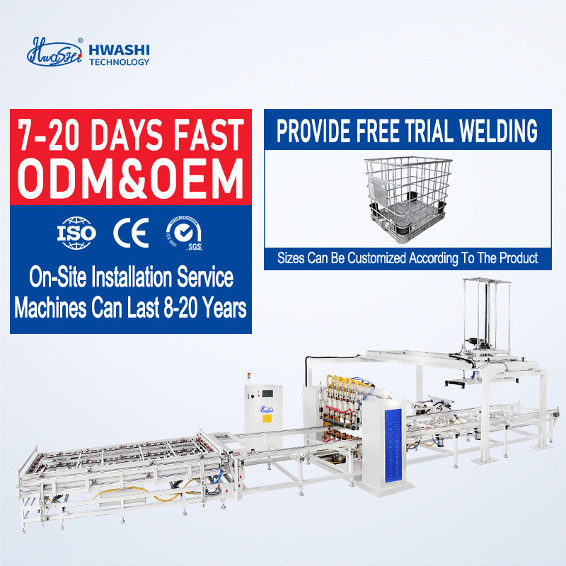 HW-AM1250D Supermarket Display Rack Mesh Welding Machine 1250mm Multi Point 60Hz Line