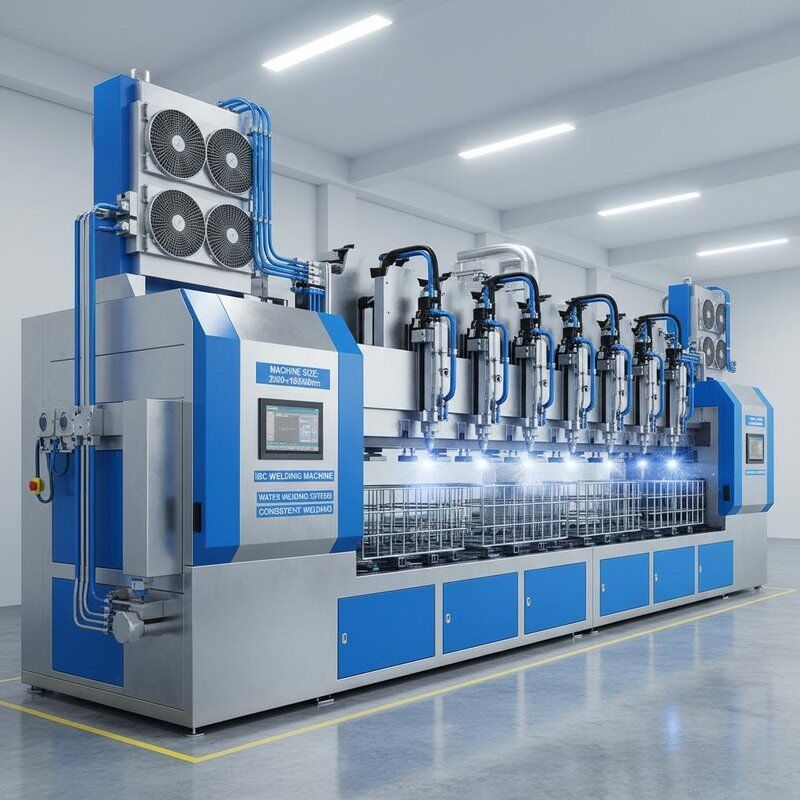 Μηχανή Συγκόλλησης IBC Μεγέθους 3500x165000mm με Σύστημα Ψύξης Νερού και Υψηλή Ταχύτητα Συγκόλλησης που Εξασφαλίζει Συνεπή Συγκόλληση
