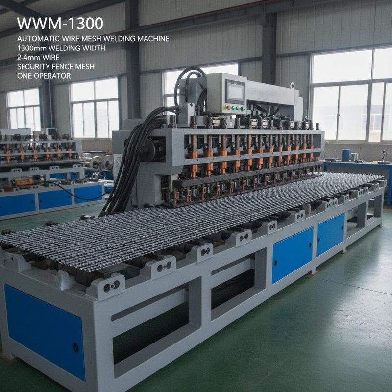 WWM-1300 αυτόματη μηχανή συγκόλλησης συρματόπλέγματος 1300mm πλάτος συγκόλλησης 2-4mm συρματόπλέγματος ασφαλείας φράχτη ένα χειριστή