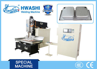 Hwashi αυτόματη CNC εξουσιοδότησης 9.5V ενός έτους μηχανή συγκόλλησης ανοξείδωτου ραφών εναλλασσόμενου ρεύματος για το νεροχύτη του /Restaurant ξενοδοχείων