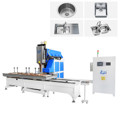 Hwashi αυτόματο CNC νιπτήρα DC ραφή Rolling συγκόλληση μηχανή για ανοξείδωτο χάλυβα κουζίνα νιπτήρα Bowl Making Machine