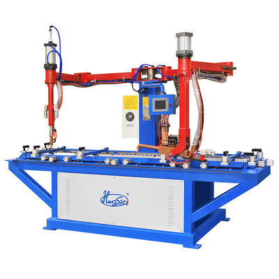 HWASHI Automatic Spot Welding Machine with 34000A Max Current 1200mm Adjustable Width and Digital Touch Screen Control for Sheet Metal