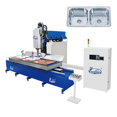Hwashi CNC μηχανή συγκόλλησης ραφής για νεροχύτες κουζίνας από ανοξείδωτο χάλυβα