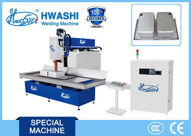 CNC Hwashi αυτόματη κυλώντας μηχανή συγκόλλησης ραφών για το κύπελλο νεροχυτών κουζινών ανοξείδωτου