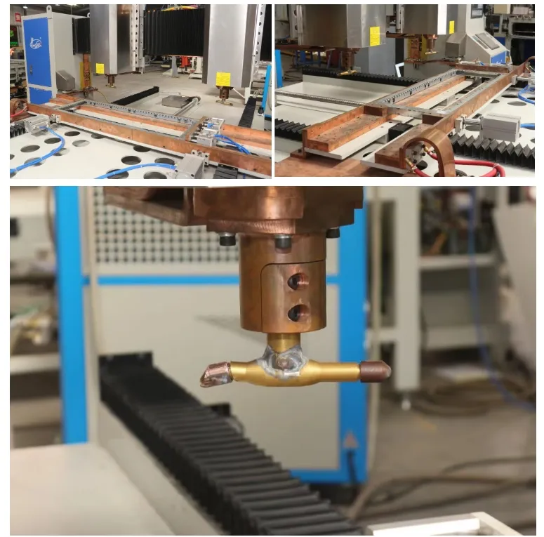 Hwashi CNC Επτά 7άξονας Διπλό κεφάλια φύλλο μετάλλου Spot Weldinq Machine, αυτόματη φύλλο μετάλλου συγκόλληση για Squatrack 2